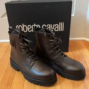 Roberto Cavalli | Shoes | Roberto Cavalli Leather Hiker Dark  display picture 2